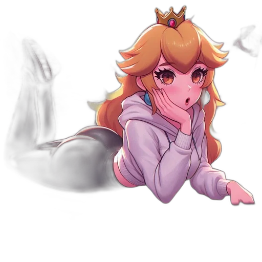 crown, creature, staff, dress, anime, pixel art, concept art, watercolor transparent PNG cut-out