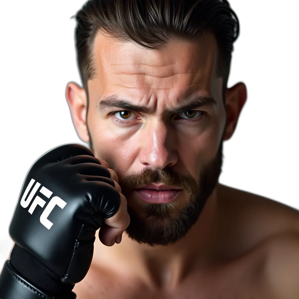 photorealistic, close-up, portrait, man, stern, expression, wearing, black transparent PNG cut-out