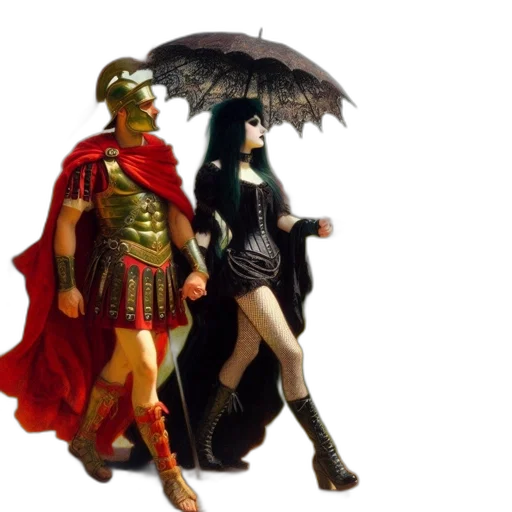 umbrella, fantasy art, concept art, comic book art, 3d render, rain, outer space, dark transparent PNG cut-out