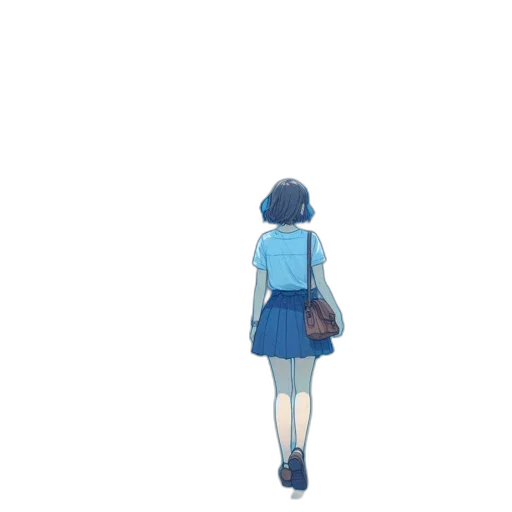 dress, hat, umbrella, jacket, anime, concept art, pixel art, 3d render transparent PNG cut-out