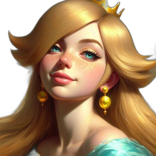 crown, face, jewelry, dress, fantasy art, photorealistic, concept art, oil painting transparent PNG cut-out