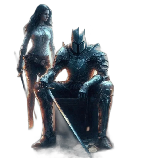 sword, weapon, concept art, comic book art, fantasy art, pixel art, grand, dimly transparent PNG cut-out