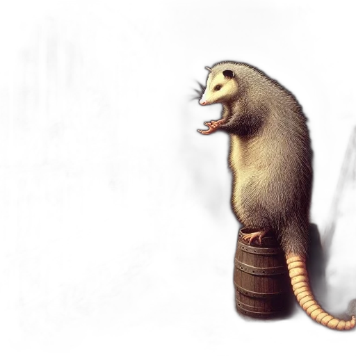 animal, creature, staff, hat, concept art, 3d render, photorealistic, fantasy art transparent PNG cut-out