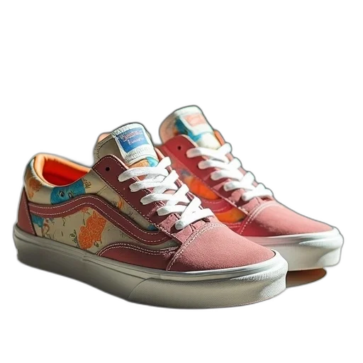 shoes, vaporwave, cartoon, colorful transparent PNG cut-out