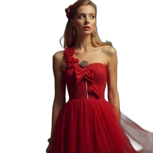 dress, jewelry, crown, photorealistic transparent PNG cut-out