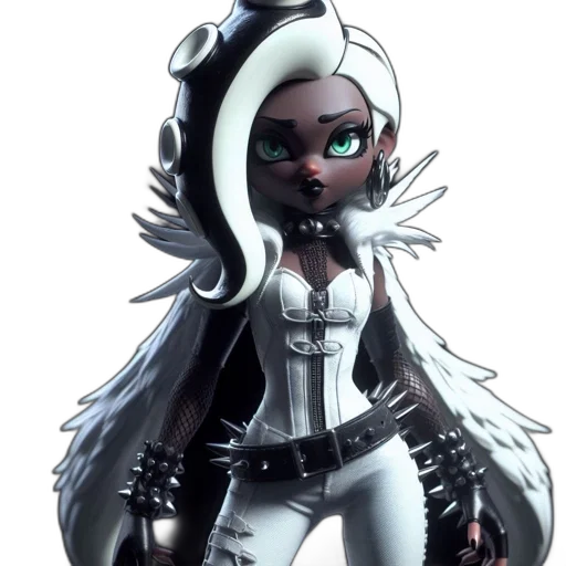 staff, concept art, 3d render, cartoon, comic book art, monochrome, distinctive, character transparent PNG cut-out