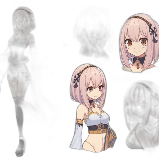 dress, creature, staff, weapon, concept art, anime, fantasy art, pixel art transparent PNG cut-out