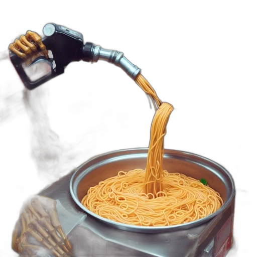 food, staff, robot, weapon, photorealistic, 3d render, concept art, oil painting transparent PNG cut-out