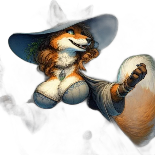 hat, staff, mask, fantasy art transparent PNG cut-out