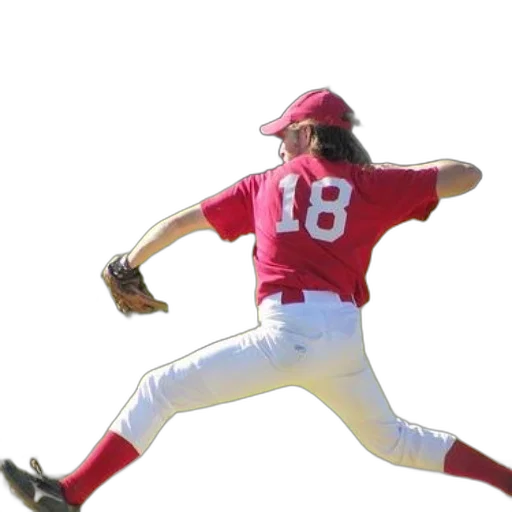 baseball, player, wearing, red transparent PNG cut-out