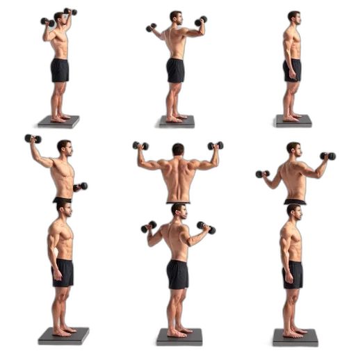3d render, set, six, illustrations, depicting, man, performing, various transparent PNG cut-out