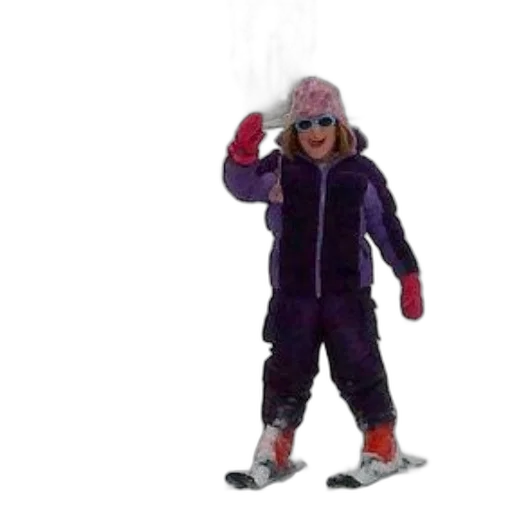 jacket, 3d render, snow, young, girl, wearing, purple, pants transparent PNG cut-out