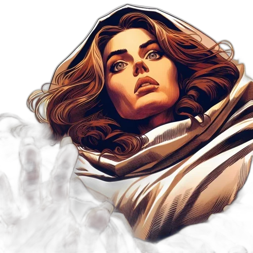 comic book art, concept art, fantasy art, photorealistic, fire, earth tones, golden, intensely transparent PNG cut-out