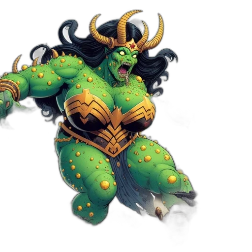concept art, fantasy art, comic book art, pixel art, green, colossal, enraged, green-skinned transparent PNG cut-out