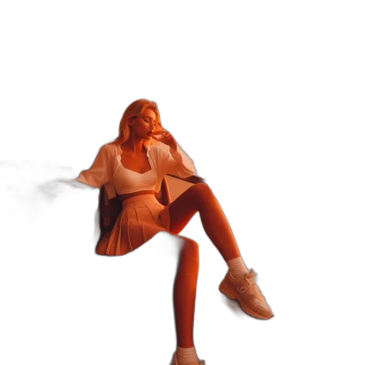 dress, shoes, 3d render, concept art, photorealistic, pixel art, fire, fog transparent PNG cut-out