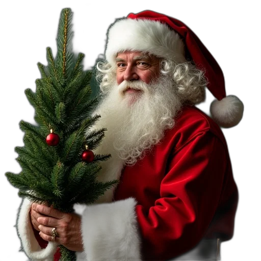 santa, figure, red, costume transparent PNG cut-out