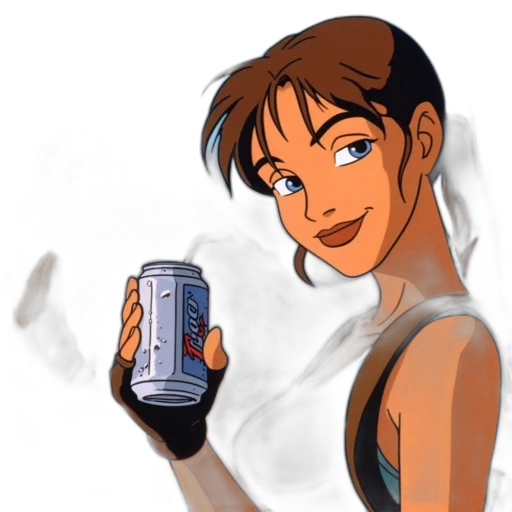 bottle, concept art, cartoon, anime, vaporwave, neon lights, underwater, fire transparent PNG cut-out