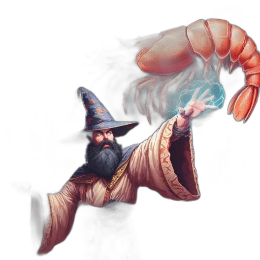 creature, hat, dragon, food, fantasy art, concept art, watercolor, photorealistic transparent PNG cut-out