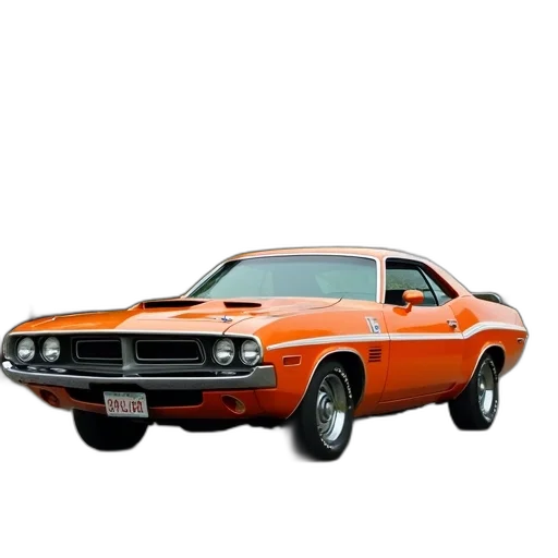 car, animal, photorealistic, 3d render, vintage, orange, distinctive, design transparent PNG cut-out