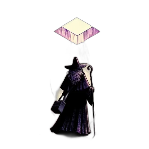 umbrella, crown, staff, mask, concept art, pixel art, 3d render, fantasy art transparent PNG cut-out