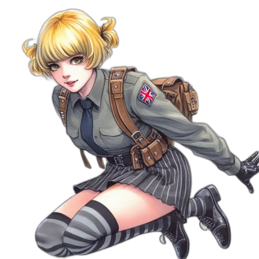jacket, staff, weapon, concept art, comic book art, anime, cartoon, woman transparent PNG cut-out