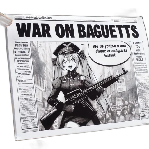 weapon, cartoon, comic book art, concept art, fictional, newspaper, titled, war transparent PNG cut-out