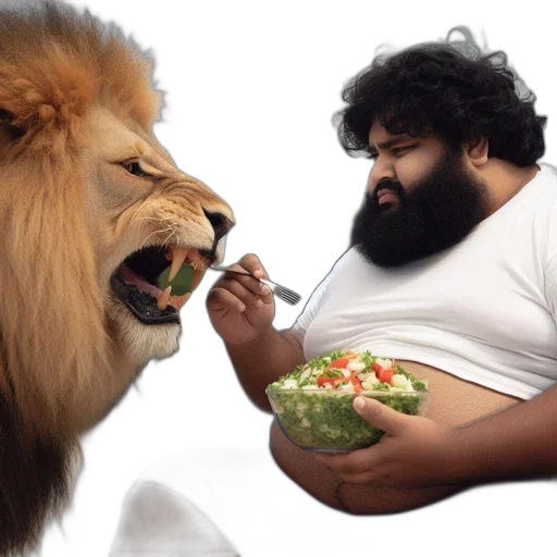 food, animal, creature, photorealistic, concept art, man, full, beard transparent PNG cut-out