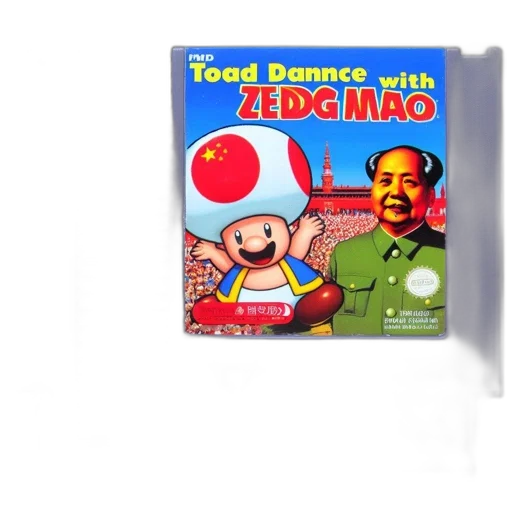 food, 3d render, nes, cartridge, labeled, toad, dance, zedgmao transparent PNG cut-out