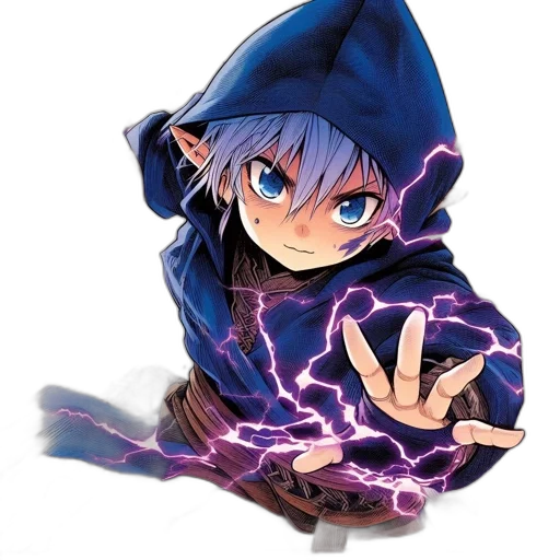 dragon, jacket, staff, weapon, fantasy art, anime, concept art, pixel art transparent PNG cut-out