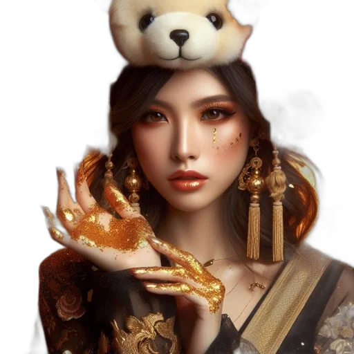 jewelry, crown, hat, mask, fantasy art, photorealistic, concept art, 3d render transparent PNG cut-out