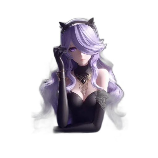 dress, crown, weapon, staff, fantasy art, pixel art, concept art, anime transparent PNG cut-out