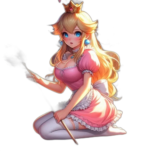 staff, dress, crown, weapon, fantasy art, concept art, pixel art, anime transparent PNG cut-out
