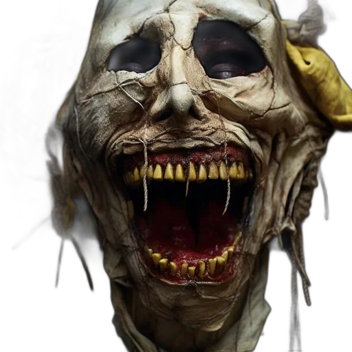 mask, face, creature, staff, concept art, photorealistic, 3d render, fantasy art transparent PNG cut-out