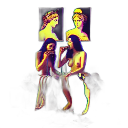 crown, mask, face, jewelry, vaporwave, pixel art, concept art, fantasy art transparent PNG cut-out