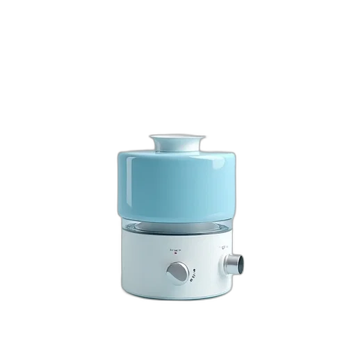 robot, jewelry, bottle, 3d render, pastel, blue, small, white transparent PNG cut-out