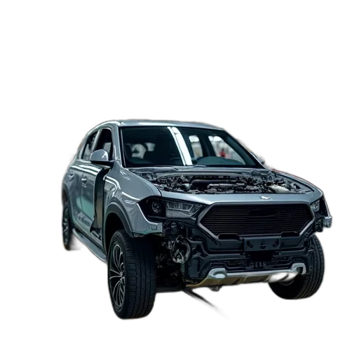 car, robot, weapon, concept art, 3d render, photorealistic, cyberpunk, being transparent PNG cut-out