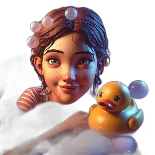 concept art, 3d render, photorealistic, fantasy art, underwater, animated, young, girl transparent PNG cut-out