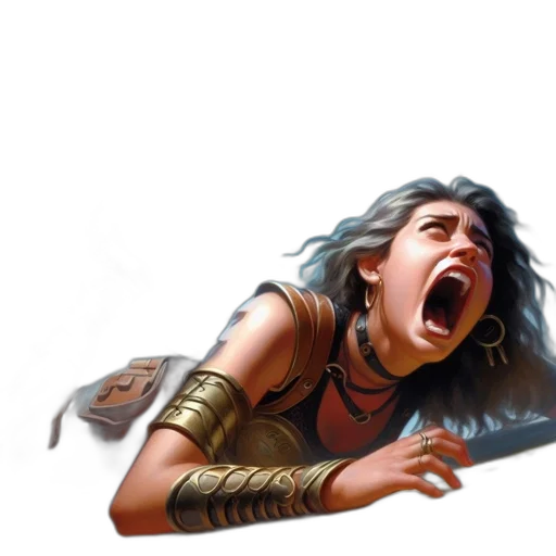 concept art, fantasy art, comic book art, photorealistic, unsettling, scene, shows, distressed transparent PNG cut-out