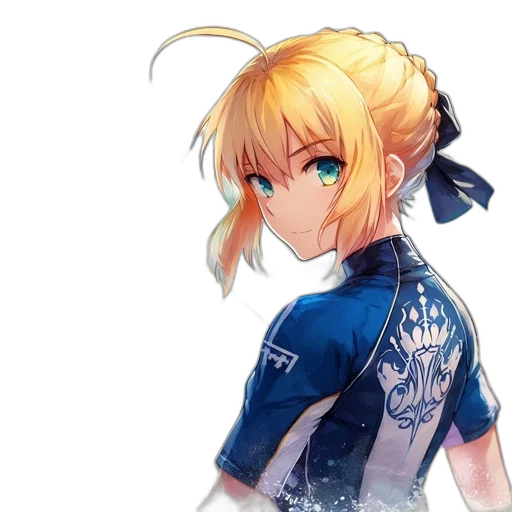 staff, jacket, concept art, anime, pixel art, fantasy art, blue, animated transparent PNG cut-out