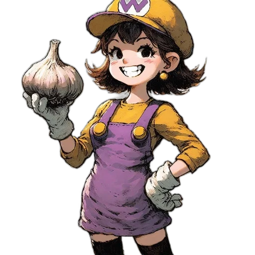 staff, hat, weapon, flower, watercolor, concept art, cartoon, comic book art transparent PNG cut-out