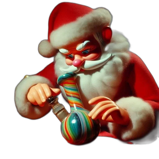 staff, 3d render, photorealistic, concept art, santa, claus, depicted, whimsical transparent PNG cut-out