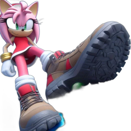 shoes, weapon, animal, 3d render, concept art, vaporwave, anthropomorphic, hedgehog transparent PNG cut-out