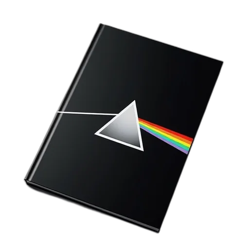 pixel art, 3d render, concept art, black, cover, white, rainbow-colored, prism transparent PNG cut-out