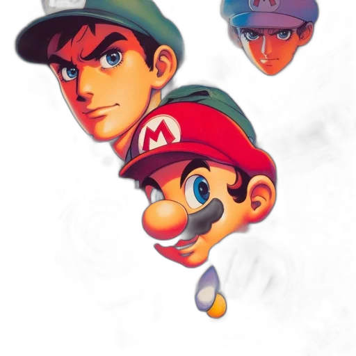 hat, face, mask, concept art, pixel art, comic book art, watercolor, colorful transparent PNG cut-out