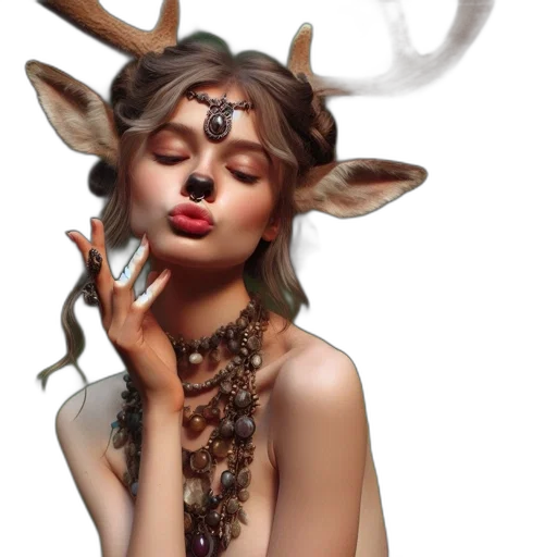 jewelry, mask, creature, crown, fantasy art, photorealistic, concept art, 3d render transparent PNG cut-out
