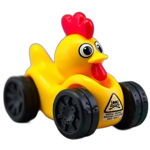 car, robot, animal, 3d render, toy, yellow, body, red transparent PNG cut-out