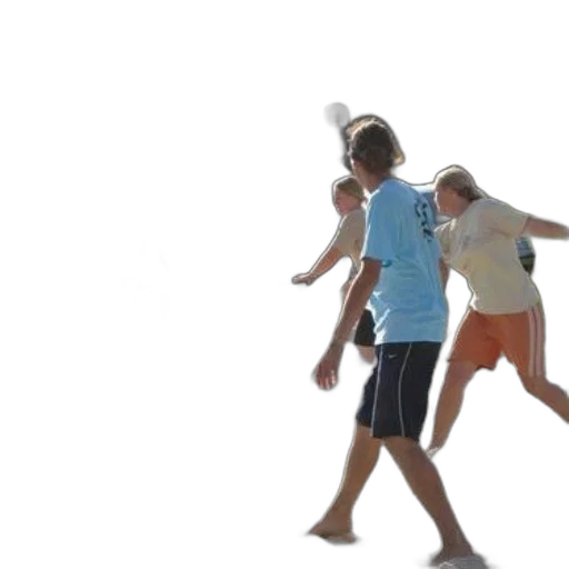 3d render, underwater, beach, outer space, group, people, playing, frisbee transparent PNG cut-out