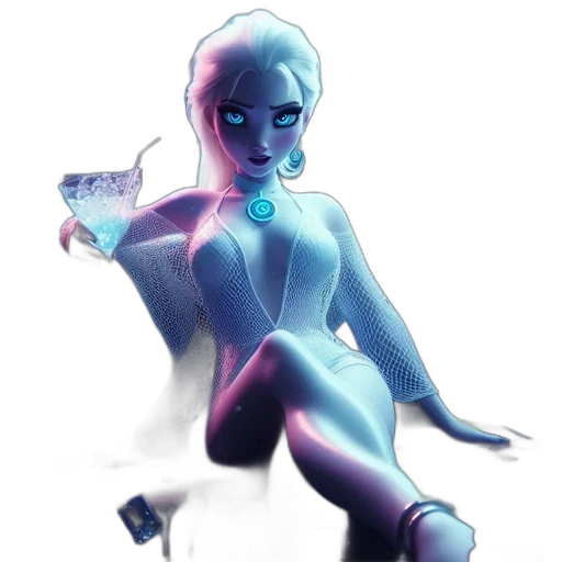 robot, bottle, jewelry, creature, concept art, vaporwave, comic book art, cyberpunk transparent PNG cut-out