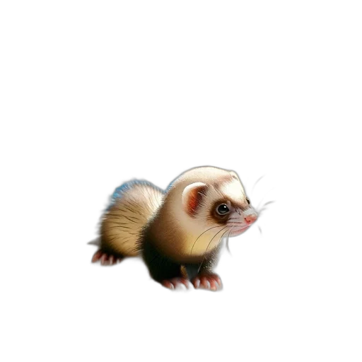 animal, creature, staff, hair, concept art, 3d render, photorealistic, watercolor transparent PNG cut-out