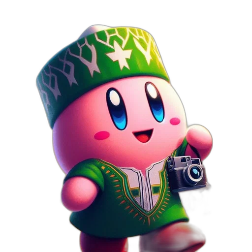 weapon, staff, animal, hat, vaporwave, 3d render, concept art, pixel art transparent PNG cut-out
